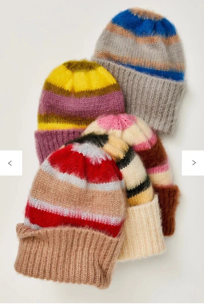 Free People The Groove Stripe Beanie NWT