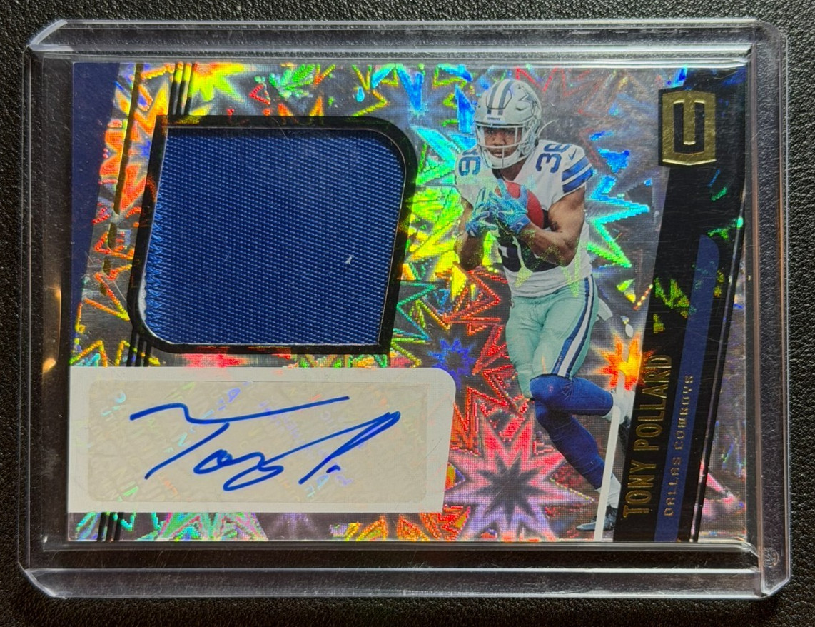 2019 Panini Unparalleled Tony Pollard RC Rookie Patch Auto /75 #336 Impact RPA