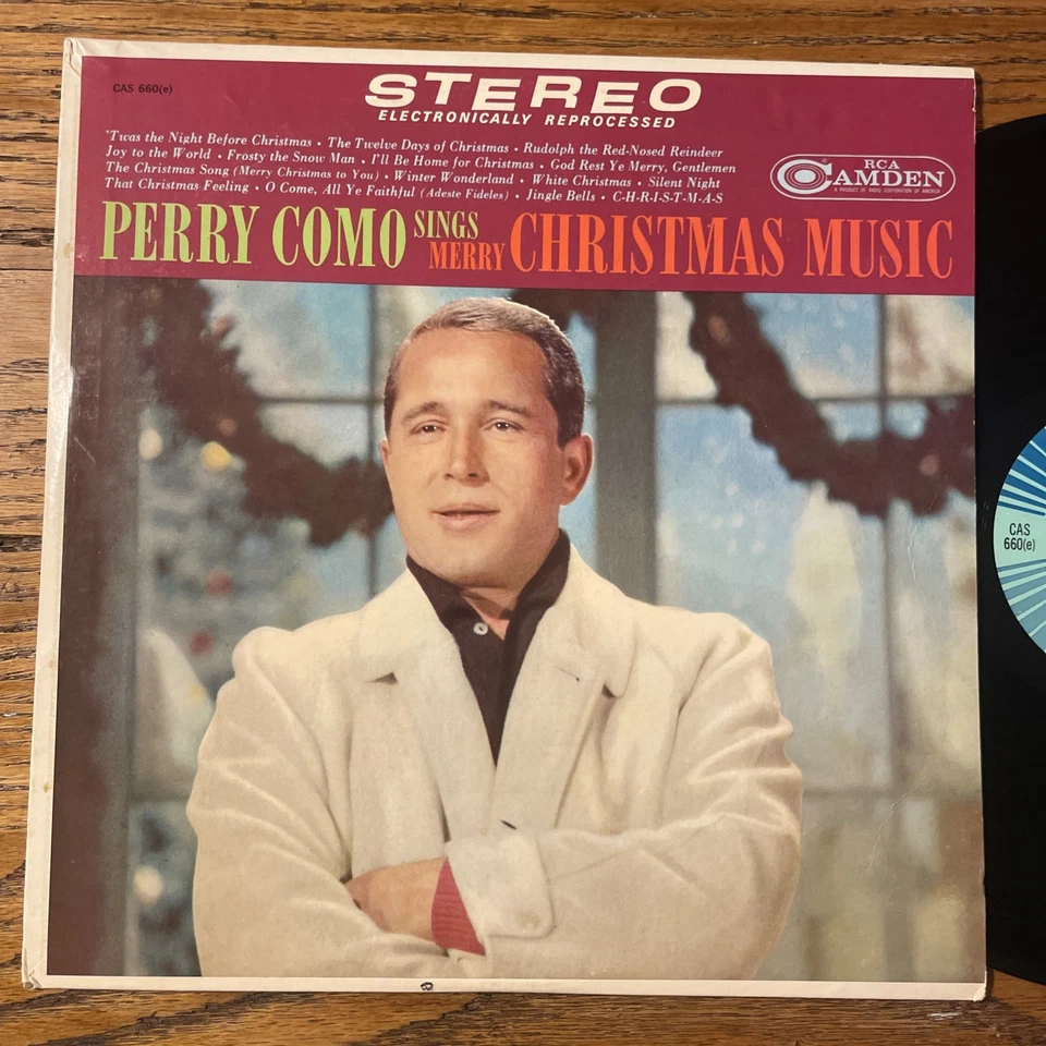 Perry Como Sings Merry Christmas Music LP RCA Camden Stereo Holiday VG Foto 2 de 4