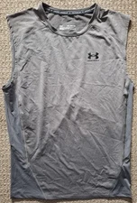 Under Armour Compression Heat Gear Base Tank Shirt Gray Men's 2XL XXL 