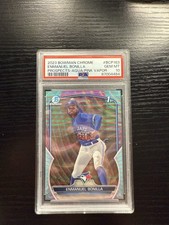 2023 Bowman Chrome Prospects Enmanuel Bonilla #BCP-163 Aqua/Pink /125(RC) PSA 10