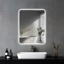 Electric Bathroom Mirror 45x60CM LED Wall Mounted Dimmable FOR AUCTION