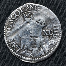 Scotland, Charles I, 1625-1629, Silver Forty Pence, Briot's Issue, S.5575