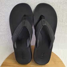 Flojos Men's Size 13 Black Memory Foam Flip Flops Comfort Thong Sandals New
