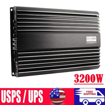 3200W 4 Channel Powerful Stereo Audio Power Car Amplifier Bass Amp System