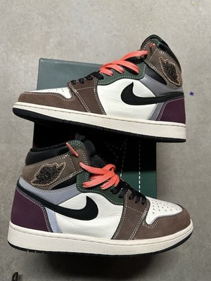 Air Jordan 1 High OG Crafted 2021 Black Brown Mocha White Green - Size 8.5