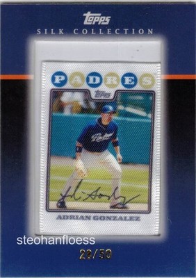 2008 Topps Baseball Framed Silk Collection Adrian Gonzalez 28/50