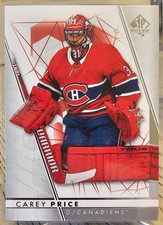 2022-23 Upper Deck Sp Authentic Carey Price #31 Montreal Canadiens