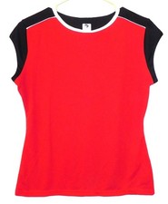 Bellwether Women M Medium Athletic Cycling Red Short Sleeve Shirt Made in USA