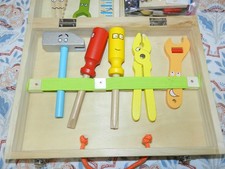 MONTESSORI WOODEN TOOLBOX FOR CREATIVE KIDS - PREOWNED SLIGHTLY USED AS IS