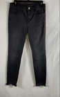 AllSaints Women's Miller Faded Black Raw Hem Skinny Jeans Sz 28 — photo 1