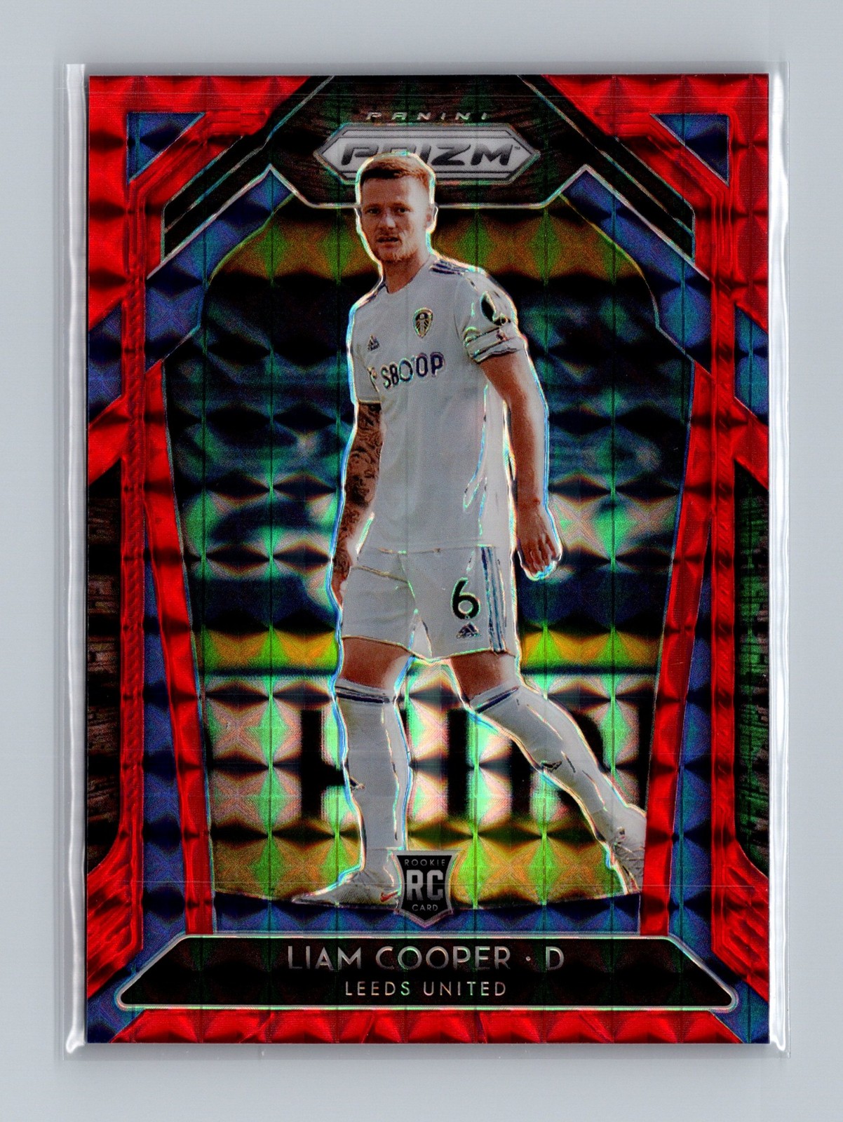 Liam Cooper 2020-21 Panini Prizm Premier League 197 Red Mosaic Prizm RC /159 B2A