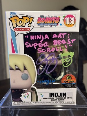 Funko Pop! Inojin #1038 Signed By Spike Spencer  Toy-Zilla 47/100 Boruto Naruto