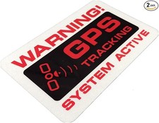 2PCS Vehicle Warning Decal Sticker for GPS Tracking System - 120x75mm Color: A