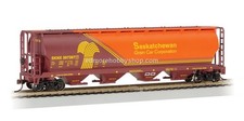 Bachmann #19140 HO Scale Saskatchewan 4 Bay Cylindrical Grain Hopper # 397387