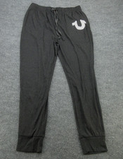 True Religion Jogger Pants Mens Medium Gray Loungewear Sweatpants FITS 33x29