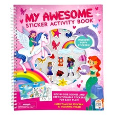 My Awesome Sticker Activity Book for Girls - 100 Stickers Including Puffy, 20 Co