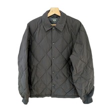 UNIQLO Mens Sz M Puffertech Quilted Padded Parka Puffer Jacket Black Full GUC C5