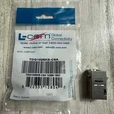 2x L-COM TDG1026KS-C6A, Cat6a 10G, Shielded RJ45 (8x8) Keystone Feed-thru