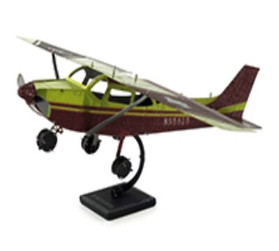 Metallmodell Cessna 172 Flugzeug bunt 3D Metallmodell Laser Cut Bausatz Hobby Geschenk