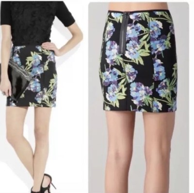 Jupe Courte Femme Byer California Taille 7 - Bleu/noir, Motif Géométrique, Coton, Occasion Très Bon état