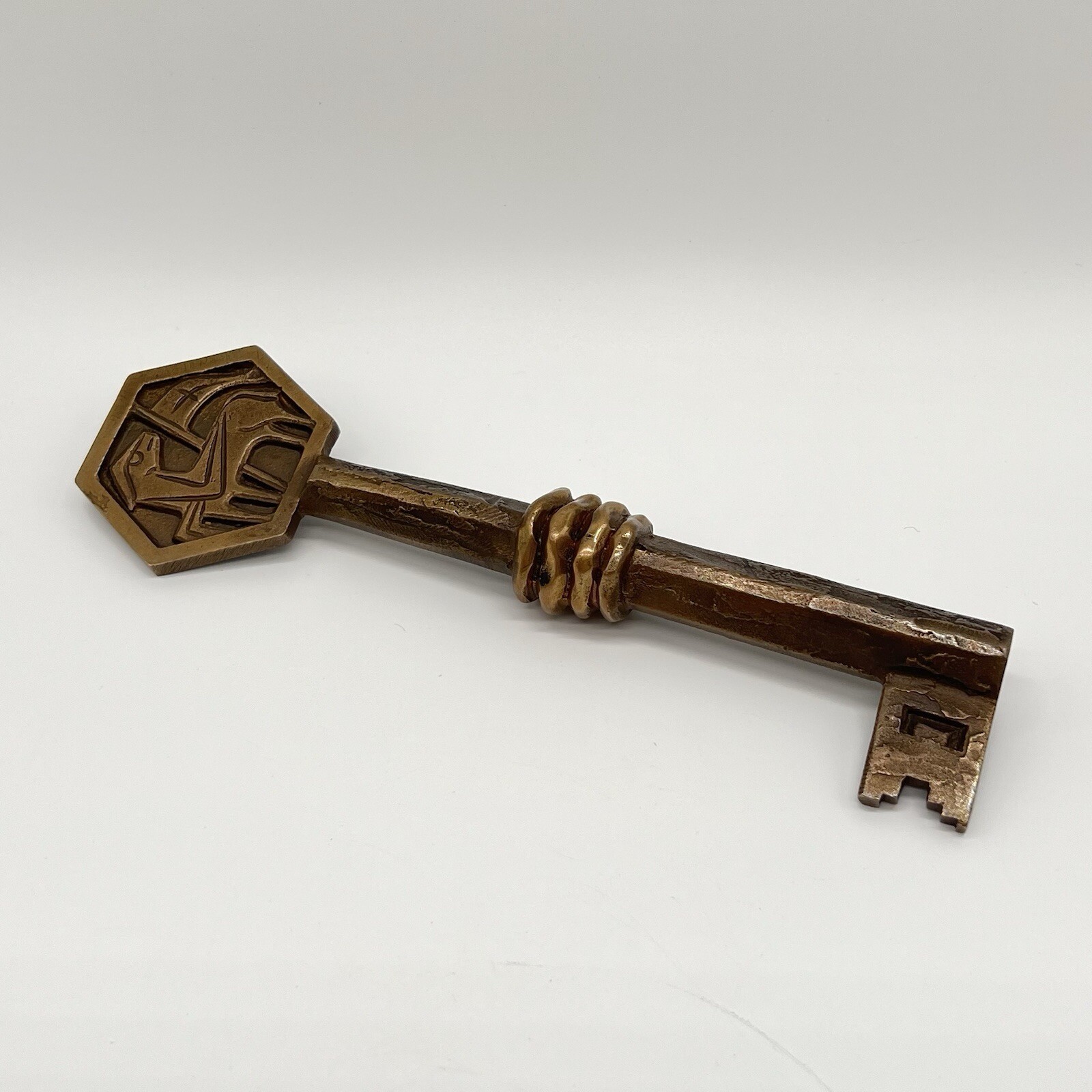 Religiöse Bronze Figur Schlüssel Symbol Jesus „Agnus Dei - Das Lamm Gottes“