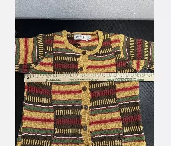 Orvis Colorblock Patchwork Knit Sweater Size Smal… - image 8