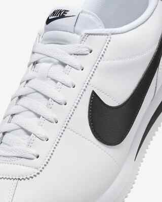 Nike Cortez Leather White Black DM4044-105 sz 6.5 Men's = 8