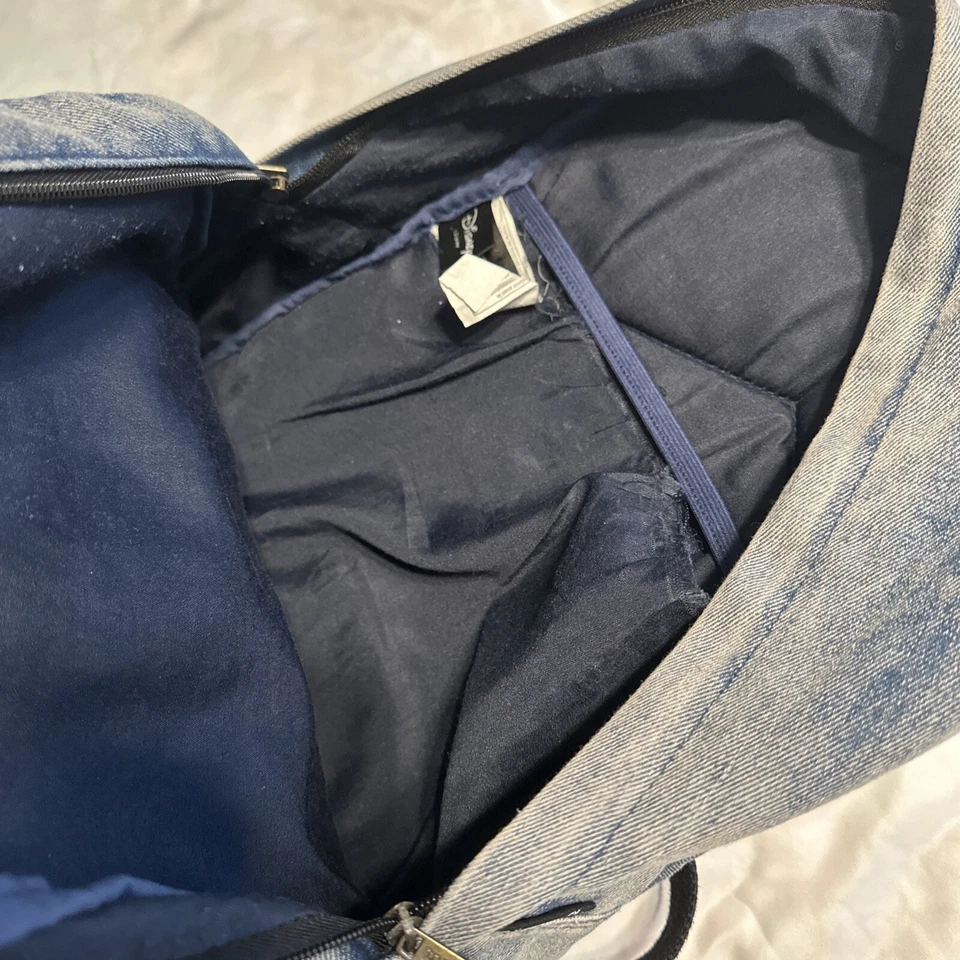 Disney Loungefly Ariel Mochila Denim Parche Sirenita Fiambrera Excelente RARA Foto 3 de 4