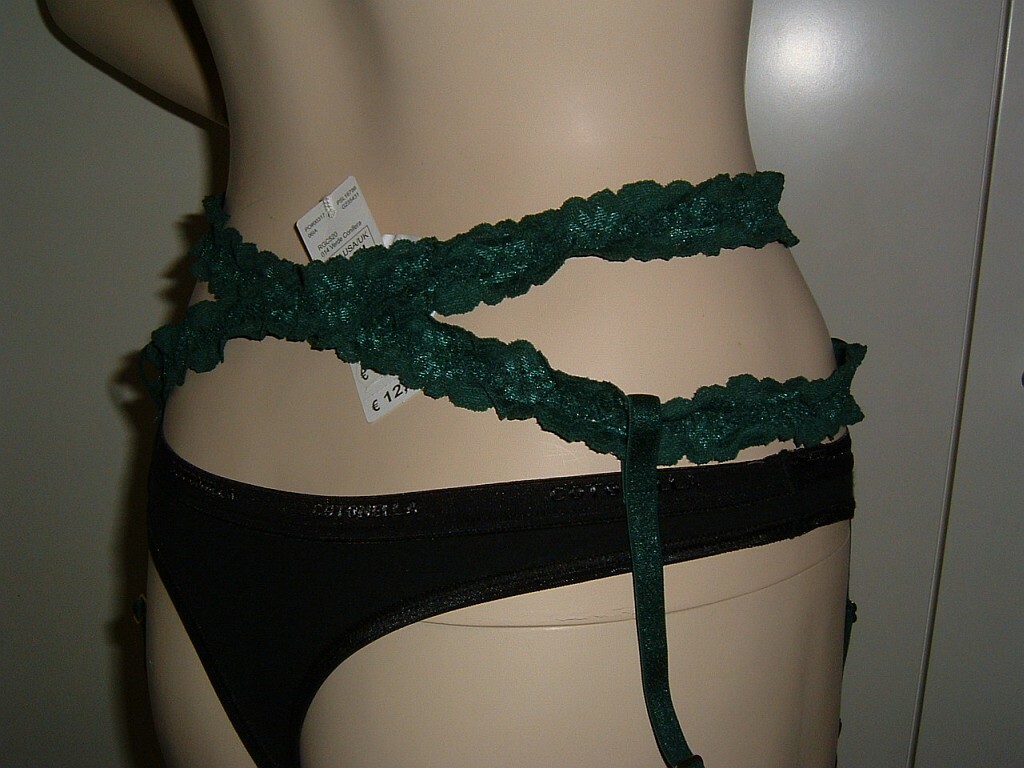 INTIMISSIMI REGGICALZE PIZZO VERDE SMERALDO TAGLIA UNICA SEXY