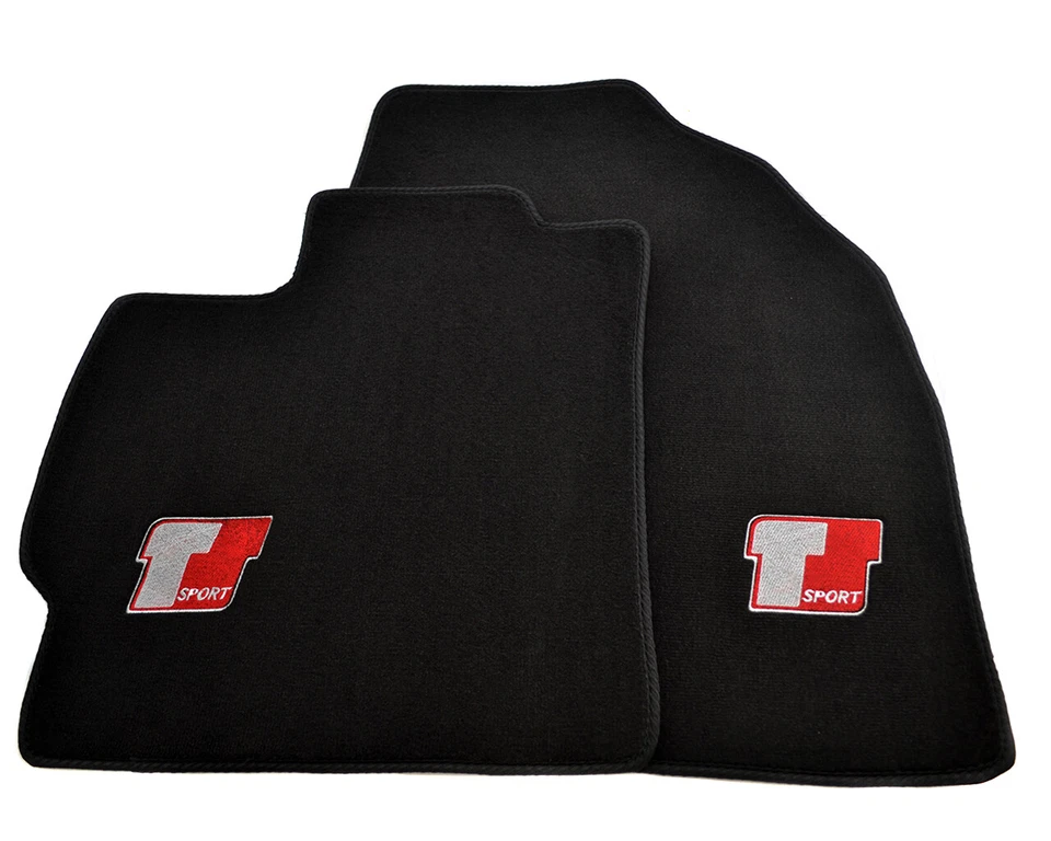 Alfombrillas para Toyota Hiace 1989-2004 con emblema deportivo alfombras negras a medida Foto 4 de 4