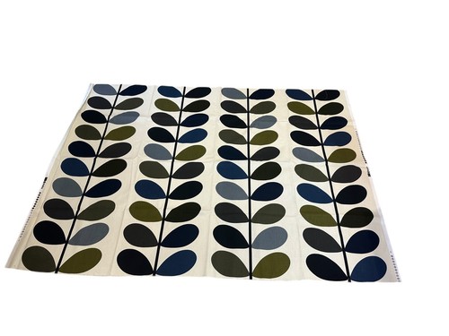 Orla Kiely blauer Stiel gewebter Baumwollstoff 102 cm lang 2016