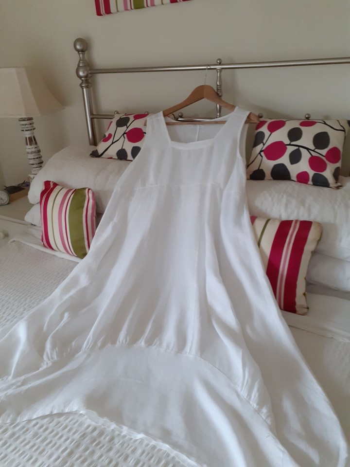 Made In Italy Linen Dress Size 18 eBay