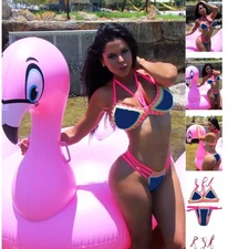 Crochet Crochet Swimsuit Bikini Thongs Sling Swimwear Swimsuit M