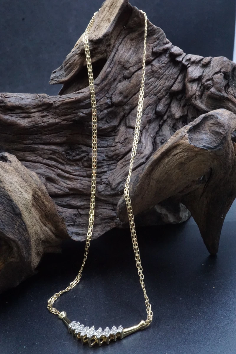 Gold chain shop with diamond pendant