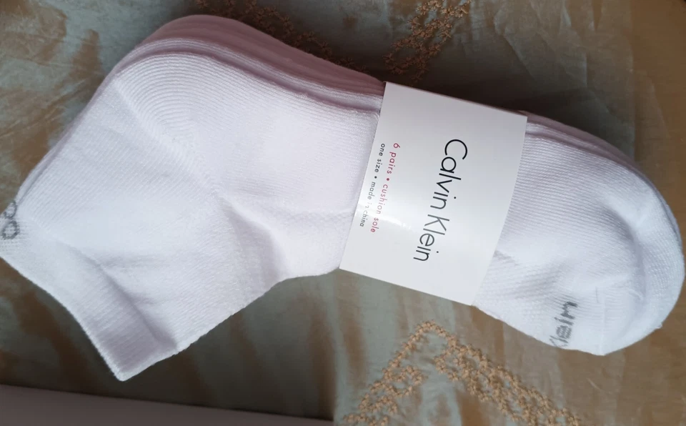 Calcetines lisos para hombre Calvin Klein 6-PK blancos talla única 10 13  Foto 2 de 2