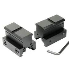 2 PCS Flat Top 1" Rail Riser Block Mount for Pictinney & 11mm Dovetail Rail