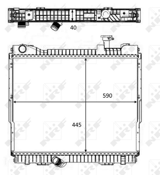 Radiateur Nissan Cabstar 2.5 dCi pour utilitaire 28.11 32.11 35.11 et 34.110
