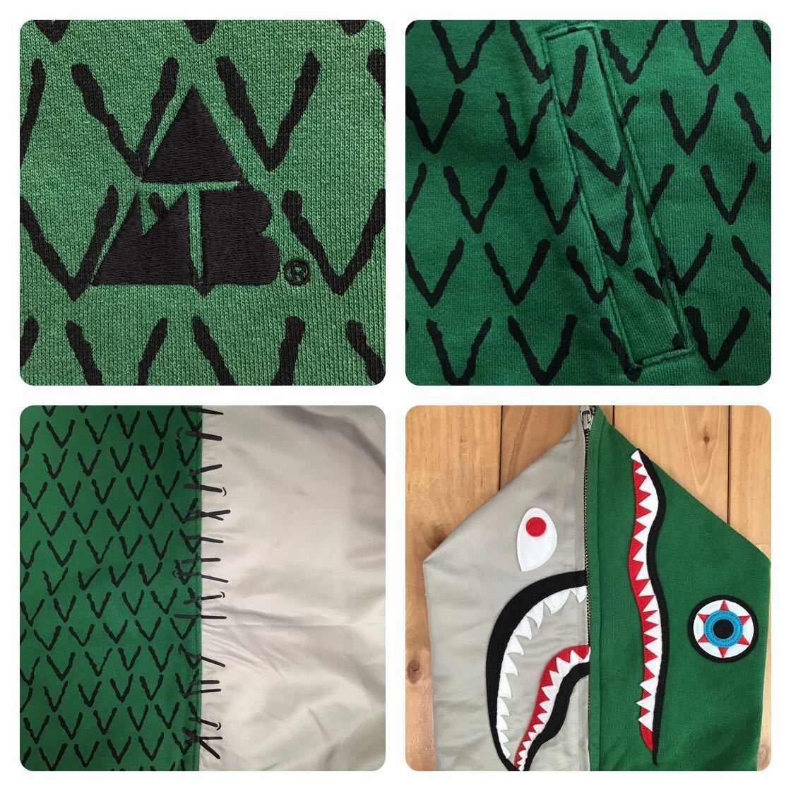 BAPE × AMBUSH Alligator Shark full zip hoodie A Bathing Ape Size S