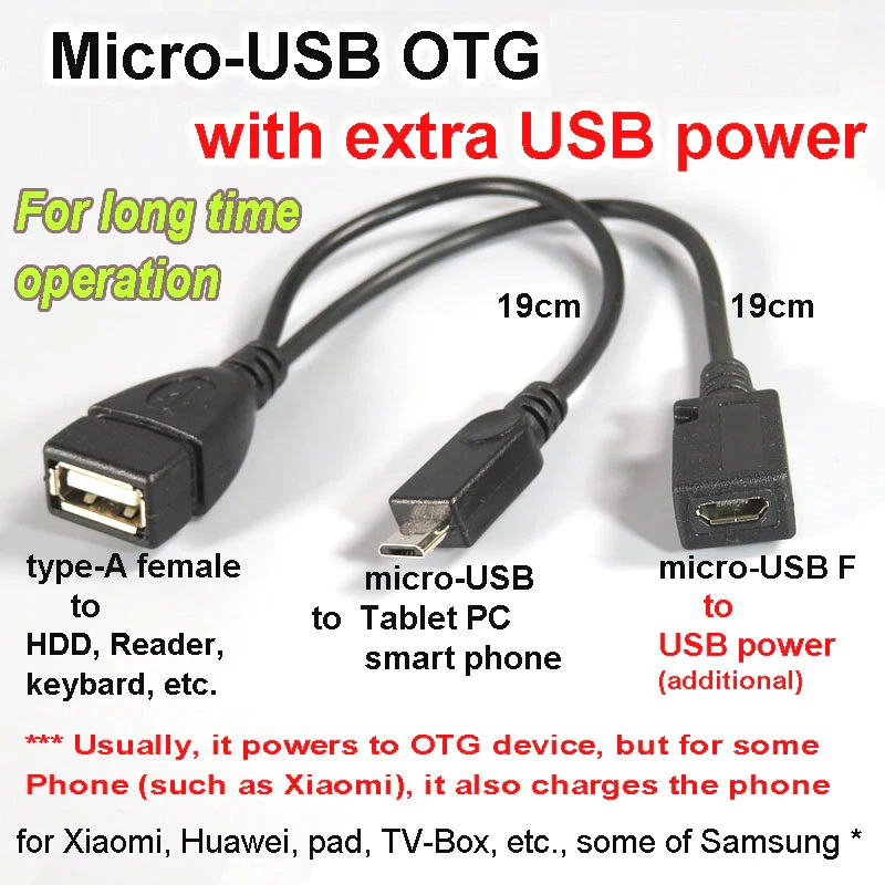 Micro USB Male Female to USB OTG Cable for Xiaomi Redmi Note 2 Pro Prime +Power - Image 3 of 4