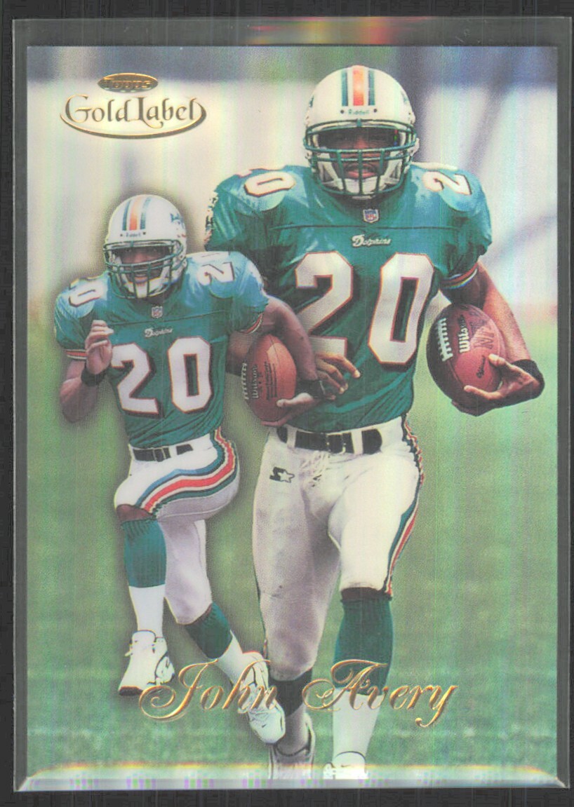 1998 Topps Gold Label John Avery Rookie Miami Dolphins #98
