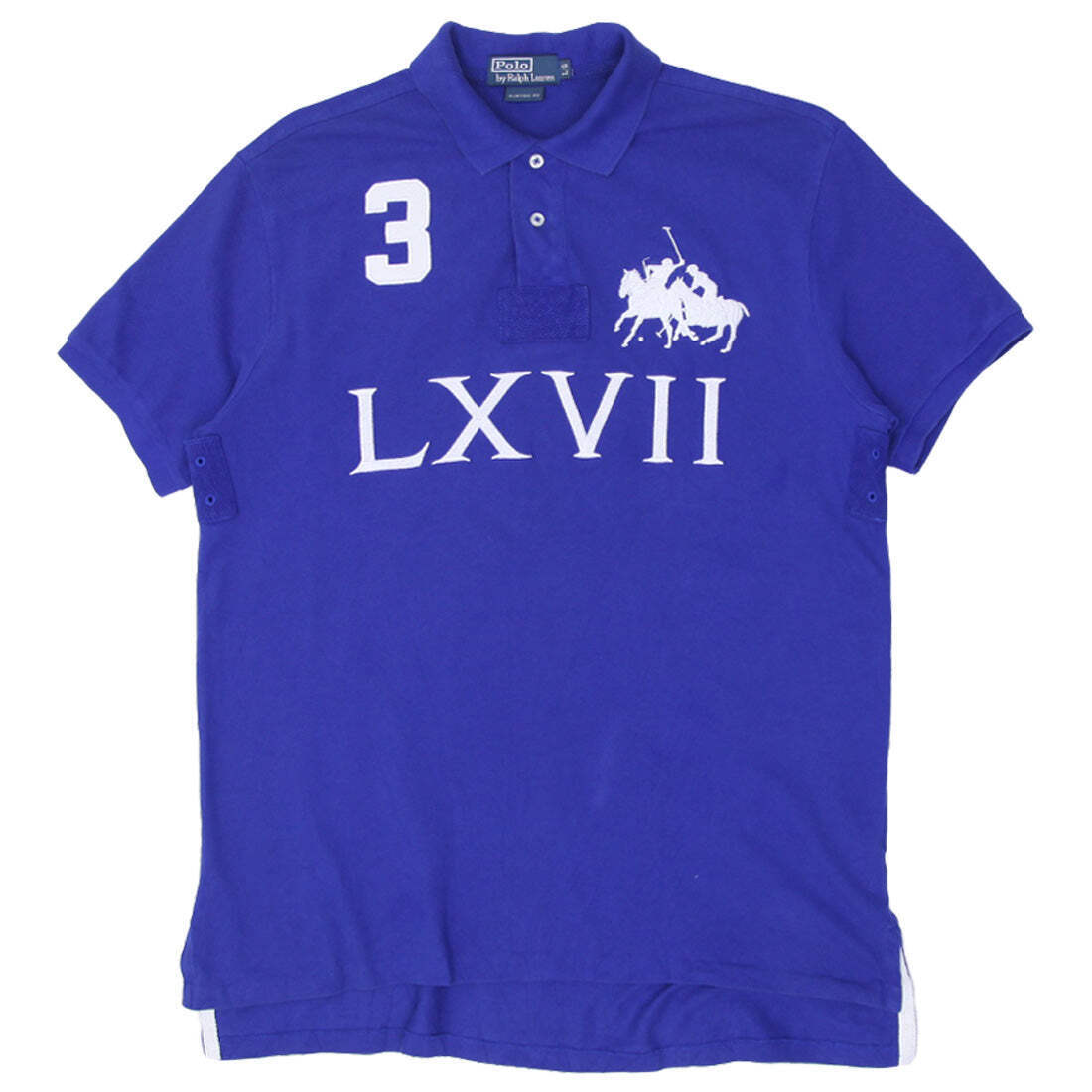 Mens Polo By Ralph Lauren Custom Fit LXVII Logo Polo T-Shirt Blue
