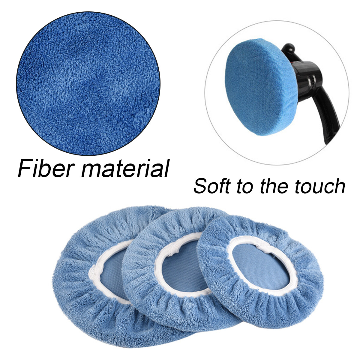 8Pcs 910 inch Car Microfiber Polisher Wax Wash Buffer