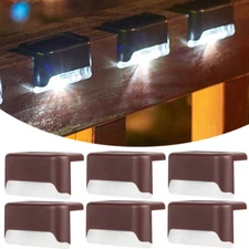 Solar Powered LED Deck Lights Outdoor White Light for Path Stairs Step Fence