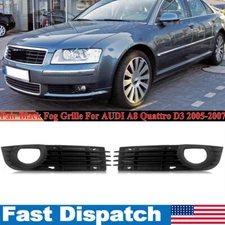 2Pcs Front Lower Bumper Fog light Grille Grill For Audi A8 Quattro D3 2005-2007