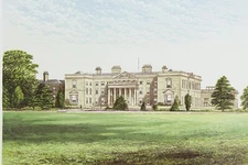 1880 GOPSAL HALL Historical Castle View Print English Full Color Lithograph