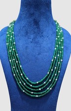 Five Layers Gemstone Beads Necklace/Handmade Cut Beads Necklace/Gifts For Her