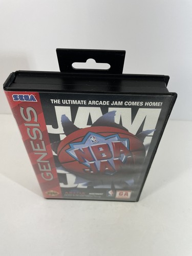 NBA JAM CIB Hangtab completo di scatola + scheda di registrazione gioco Sega Genesis - Foto 5 di 12