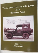 Vintage Willys M38 Military Jeep G740 M38 Reference Guide New