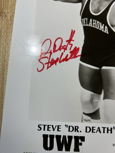 Original Dr. Death Steve Williams Signed UWF Promo Wrestling WWF WWE NWA WCW 91 - 第 6/9 張圖片